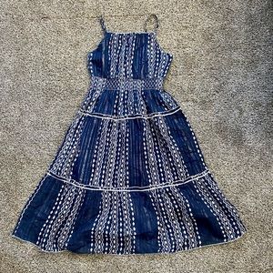 Navy blue & white girls sundress Size 12